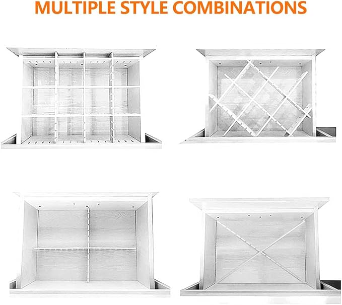8Pcs Drawer Dividers, 12.6" x 2.76", Thick, DIY Organizer Separator, Large Adjustable Dresser Drawer Organizer for Clothes, Bedroom, Bathroom, Kitchen Cutlery, Desk, Office Storage - Image 7