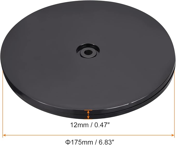 MECCANIXITY 7inch Rotating Swivel Stand with Steel Ball Bearings Lazy Susan Base Turntable for Kitchen Corner Cabinets, Black - Image 2