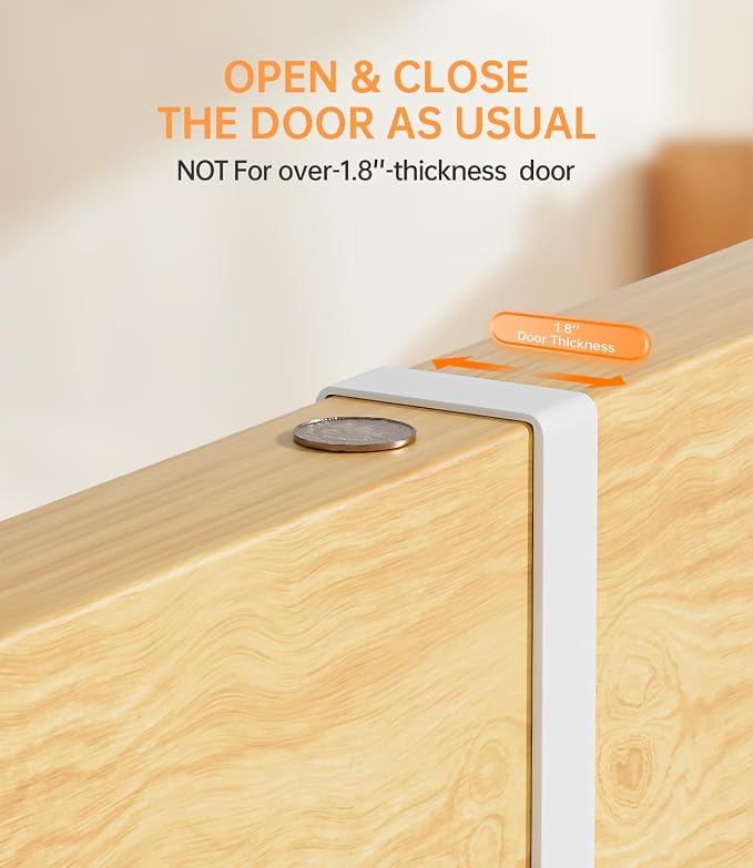 Broom Holder Over The Door with Hooks -304 Stainless Steel (White) | Save Space, Anti-Rust & Sturdy, Mop and Broom Holder Wall Mounted or Hanging Over The Door, for Garage Laundry Kitchen - Image 4