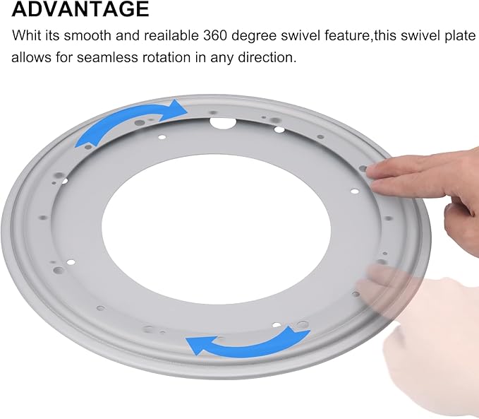 12Inch Round Lazy Susan Turntable Bearing Plate, Rotating Swivel Base with 1000lbs Load Capacity, Turntable Base for Serving Tray, Kitchen - Image 4