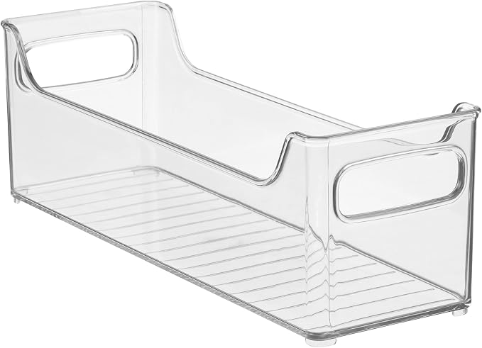 iDesign Stackable Plastic Pantry Bin with Handles, Clear | For Cabinets or Fridge, Made in USA - Image 9