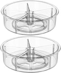 SANNO Round Lazy Susan RotatingTurntable Storage Container for Kitchen Cabinet, Pantry, Refrigerator, Countertop Food Safe Turntable Spice Rack for Cupboard,Spinning Organizes 2 by SANNO