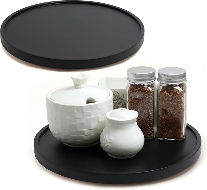 [ 2 Pack ] 10-inch Lazy Susan Organizers, ACIAZAAZ Lazy Susan Turntable for Cabinet, Kitchen Turntable Storage for Table, Countertop, Pantry by ACIAZAAZ