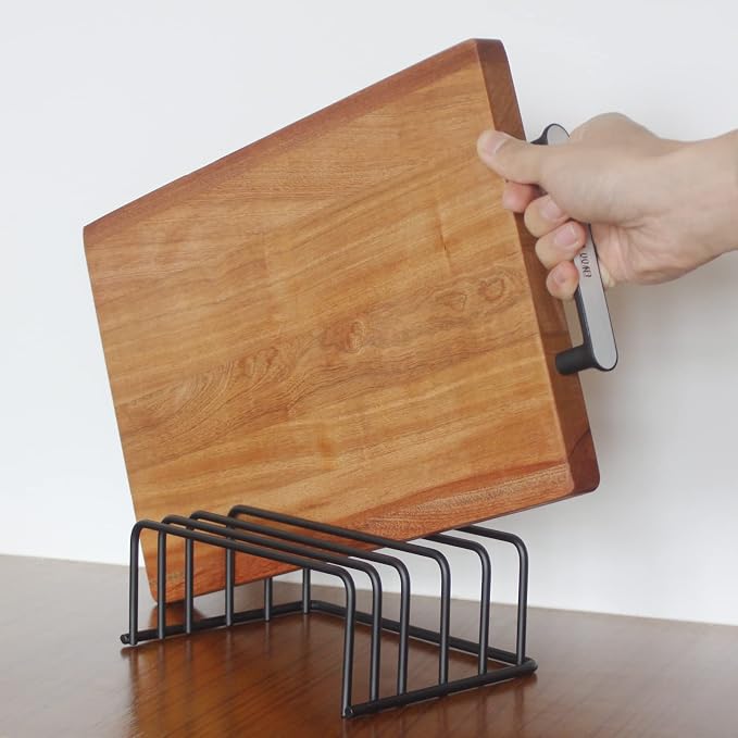 KitchenGenie 2Psc Cutting board organizers，(1.0 and 0.6 inch wide slots), cutting board holders, cutting board racks, cutting board storage, biscuit sheets, bakeware organizers for cabinets - Image 7