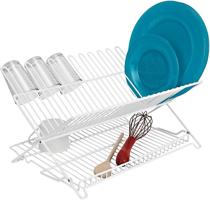 Better Houseware Large Folding Dish Drying Rack Space-Saving Dish Rack for Kitchen Counter Versatile Dish Racks Folding Design for Extra Drying Space - Image 2