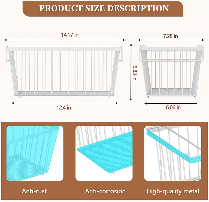Enhanced Leak-Proof Bottom - Freezer Organizer Bins ，8 Pack Stackable Deep Freezer Organizer Bins for 7 Cu.FT Small Chest Freezer，organization and storage，pantry organizers（white） - Image 4