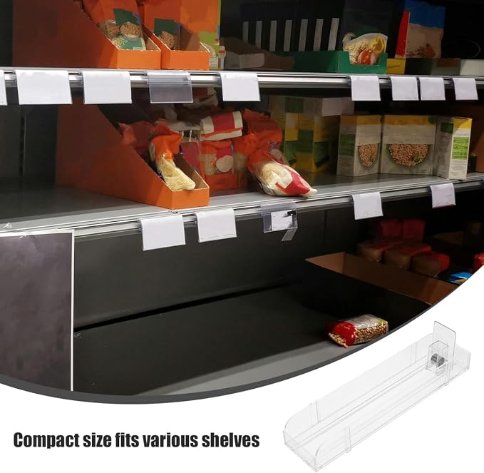 Zerodeko Convenience Store Beverage Pusher Tray Rack Retail Can Organizer for Refrigerator Self Pushing Soda Can Dispenser Dual Sided Design 4CM High Long - Image 5