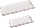 Countertop & Vanity Silicone Tray – 2 PC (11.7" & 7.7") Set | Bathroom Tray & Kitchen Soap Tray Set, Bathroom Counter Tray, Kitchen Sink Dish Soap Tray for Countertop Organization by Spacewiser