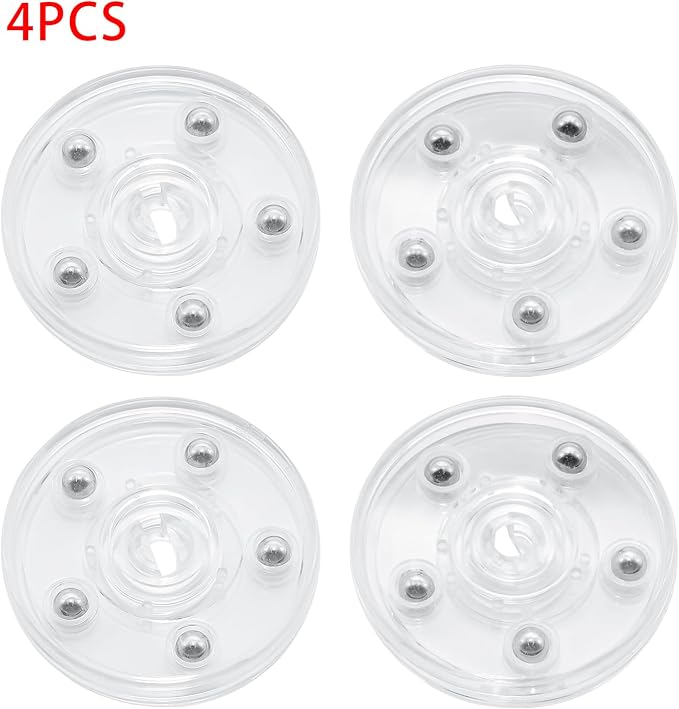 4Pcs Clear Acrylic Lazy Susan 2.5 Inch Turntable Organizer Bearings | Mini Lazy Susan, Small Lazy Susan Turntable, 360° Rotating Swivel Plate for Spice Rack, Cosmetic, Cake, Pantry, DIY Display - Image 3