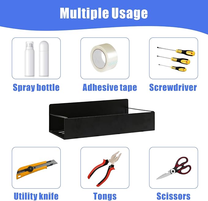 6 Pcs Magnetic Aerosol Spray Can Holder, Steel Magnet Toolbox Bottle Rack | Mechanic Paint Can Organizer Tool Box Storage Rack, for Garage Home Workspace - Image 4