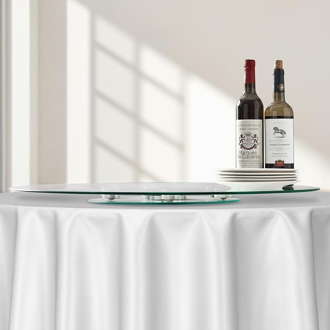 VEVOR 30 in Glass Lazy Susan Turntable, Tempered Glass Dining Table Centerpiece with 6 Rotating Wheels, 360° Smooth and Silent Spin Tabletop Rotating Tray, for Family Gatherings, Banquets & Weddings - Image 8
