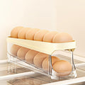 Egg Holder for Fridge, Space-Saving Automatic Rolling Egg organizer for refrigerator, Clear Stackable Egg container for refrigerator, Egg Storage with Lid, Home Egg Dispenser & Tray (2-layer) by Unknown