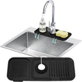 14.6” Silicone Faucet Mat For Kitchen Sink, Kitchen Sink Splash Guard Behind Faucet, Kitchen Faucet Mat For Kitchen Sink, Kitchen Sink Faucet Mat Splash Guard and Sink Water Splash Guard (Black) by LindasEssentials