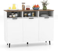 GIANTEX Sideboard Cabinet, 47" Kitchen Buffet Cabinet w/Storage Compartment | Credenza Buffet Table with Compartments, Countertop, 3 Doors for Living Room, Entryway, Coffee Bar by Giantex