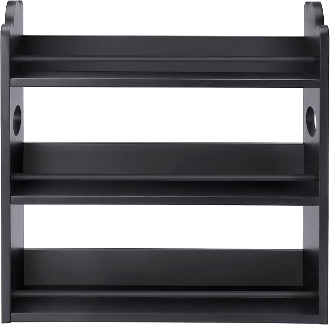 3-Tier Bamboo Spice Rack, Wall Mount & Countertop Spice Organizer | Seasoning Jars Rack Shelf Spice Organizer for Kitchen, Spice Storage Holder with handles, Front and Rear Protective Design - Image 7