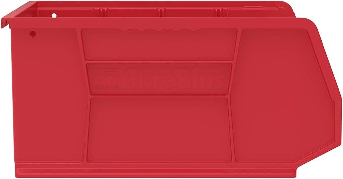 Akro-Mils 30250 AkroBins Plastic Storage Bins, 15"x16"x7", Red, 6-Pack | Space-Saving Stackable Bins for Garage, Pantry, Craft Organization - Image 2