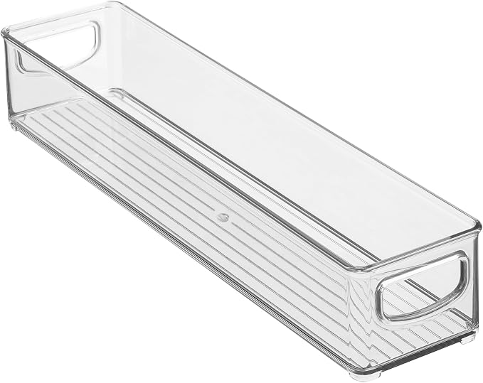 iDesign Slim Clear Plastic Storage Bin Organizer, Extra Long Narrow | Stackable, For Kitchen and Pantry - Image 9