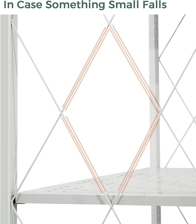 DEANIC 4 Tier Foldable Storage Shelves with Wheels, Large Capacity Shelving Unit, Freestanding Metal Wire Shelf Rack, No Assembly Organizer Rack for Garage Kitchen, Basement, Pantry(Grey) - Image 8