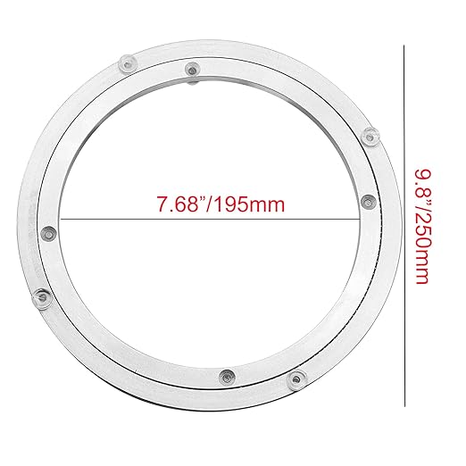Aluminium Alloy Turntable Bearing, Heavy Duty Swivel Turntable Lazy Susan Rotating Bearing Turntable Round Dining Table Smooth Swivel Plate Hardware (250mm - 10inch) - Image 2