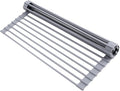 Ohuhu Roll Up Dish Drying Rack, Over The Sink Multipurpose Roll-Up Dish Racks, 16.5" W x 13" L Rolling Heat-Resistant Anti-Slip Silicone Coated Dish Drainer Portable Foldable for Kitchen Counter by Ohuhu