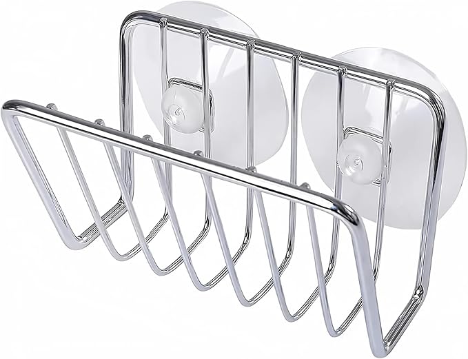 Toplife Sponge Holder for Kitchen Sink, Stainless Steel Suction Cup Sponge Caddy - Silver by Toplife