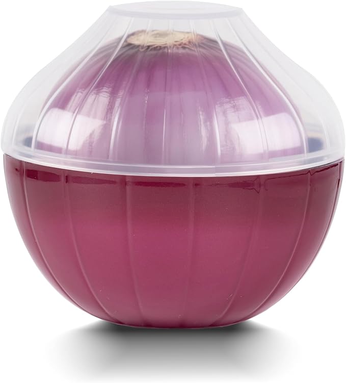 Onion Storage, Avocado Saver Keeper, Reusable Tomato Lemon Holder | Fruits and Vegetables Storage Container with Clear Lid (Onion Saver) by Unknown