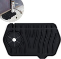 Silicone Sink Splash Guard Kitchen Splash Guard for Sink Splash Prevention Faucet Mat for Kitchen Sink Faucet Guard, Draining Mat Faucet Mat for Kitchen Sink Faucet Splash Guard（Black） by Unknown