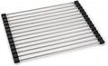 Over the Sink Roll Up Dish Drying Rack – Stainless Steel Collapsible Dish Drainer, Kitchen Sink Organizer for Counter & Sink, 17.7" x 15.7 by TMiTRebornMETALSTUDIO
