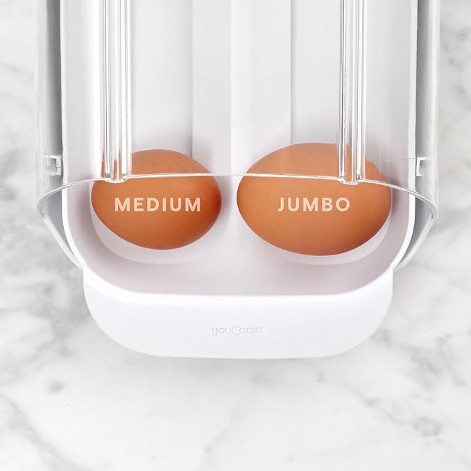 YouCopia FridgeView Rolling Egg Holder, BPA-Free Stackable Eggs Organizer with Removable Tray for Refrigerator Storage - Image 6