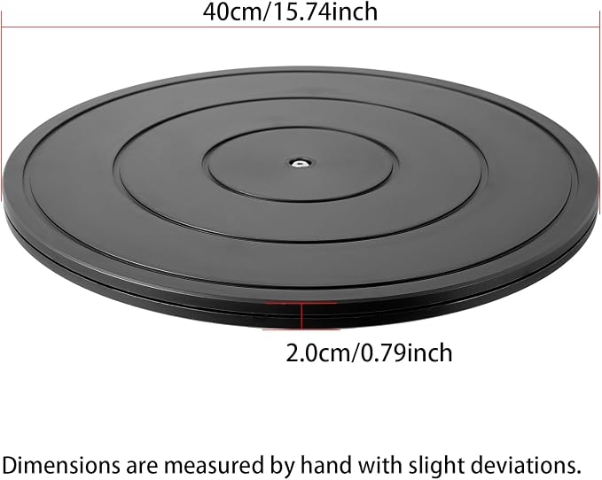 HSTECH 16 Inch Heavy Duty Rotating Swivel Stand - Lazy Susan with Steel Ball Bearings for Model Base/Rotating Plants/Crafts Stand Monitor/TV/Monitors/Potted Plants (360˚ Rotation) - Image 2