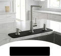 Customizable Kitchen Sink Faucet Mat: 24" Lx5.5 W Absorbent Splash Guard | Non-slip Fabric Rubber Mat, Cut to Fit Oval Rectangle Square Faucet & 2,3,4 Holes Irregular Sink with Soap Dispenser Air Gap by EazziSwitch