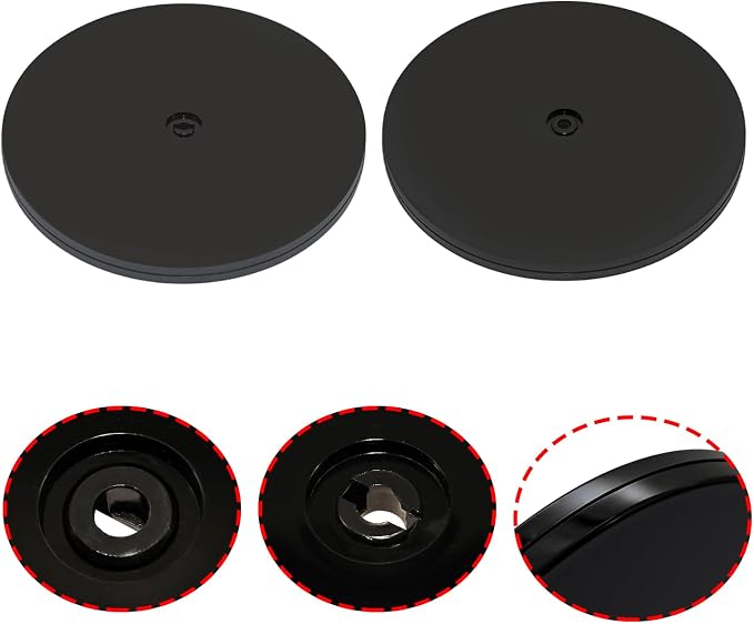 1Pcs Black Acrylic Lazy Susan 8 Inch Turntable Organizer Bearings | Mini Lazy Susan, Small Lazy Susan Turntable, 360° Rotating Swivel Plate for Spice Rack, Cosmetic, Cake, Pantry, DIY Display - Image 4