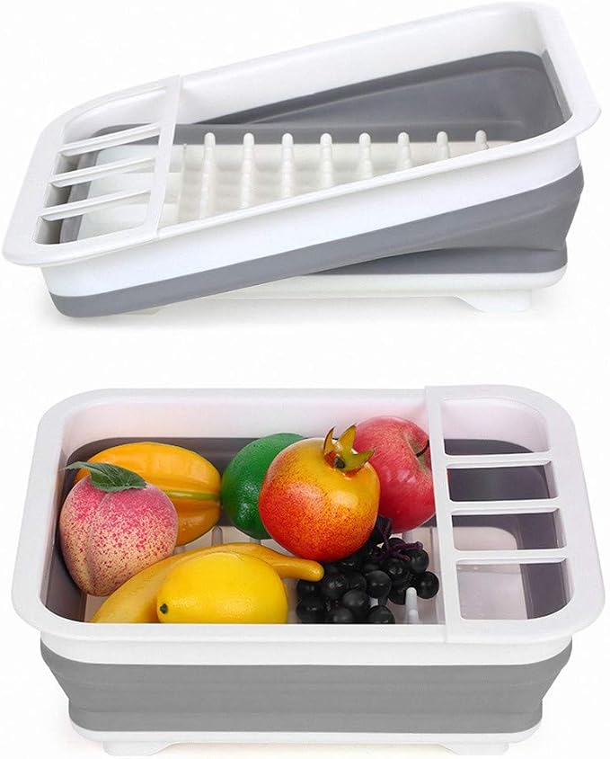 Collapsible Dish Drying Rack Portable Dish Drainer Dinnerware Organizer for Kitchen RV Campers Storage - Image 3