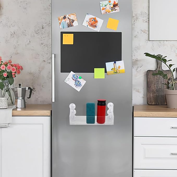 Homoyoyo Suction Cup Fridge Shelf Transparent Beverage Rack for 5 Cans Acrylic Refrigerator Storage Shelf Punch-Free Display Frame for Smooth Surfaces Kitchen Organization - Image 6