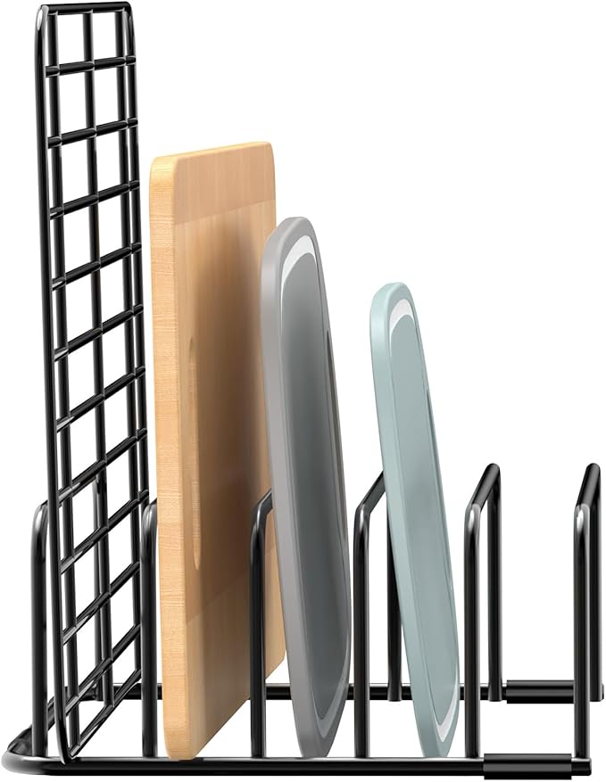 Fikoksol Cutting Board Organizer Storage, Baking Sheet Rack under Cabinet | Heavy Duty Cookie Sheet Organizer, Metal Cutting Board Holder, Space-saving Plate Holder for Cabinet, Tray Divider for Drawer by HOMEACCESSORIES