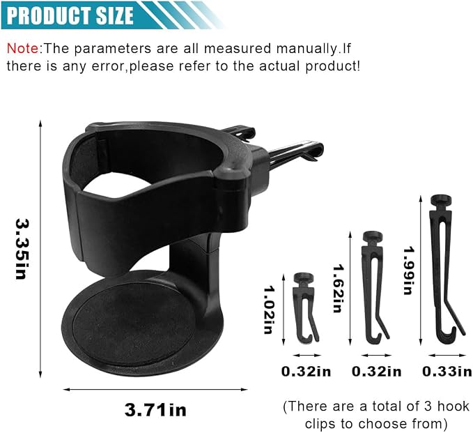 KITUREK Cup Holder for Car, Multi-Function Car Cup Holder Organizer, Car Trash Can, Hanging Cup Holder Expander for Car Air Vents, Vehicle Beverage Organizer Suitable for Cars Trucks (2 PCS) - Image 2