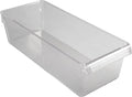 Kitchen Details 2 Pack Slim Refrigerator Storage Bin | Fridge & Freezer | Kitchen Organization | Stainless Steel Handle | Countertop | Cabinets | Pantry | Clear by KitchenDetails