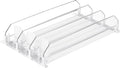 uxcell 3pcs Drink Organizer for Refrigerator, Self-Pushing Soda Can Organizer Width Adjustable Drink Dispenser Beverage Pusher for Fridge Pantry, White by uxcell