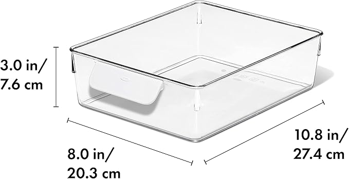 OXO Good Grips Fridge Organization Bin 8 in x 10 in - for Deli Meats, Cheeses, Loose Fruits and More - Image 6