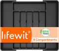 Lifewit Silverware Drawer Organizer, Expandable Utensil Tray for Kitchen, BPA Free Flatware and Cutlery Holder, Adjustable Plastic Storage for Spoons Forks Knives, 11-18 x 14", Black by Lifewit