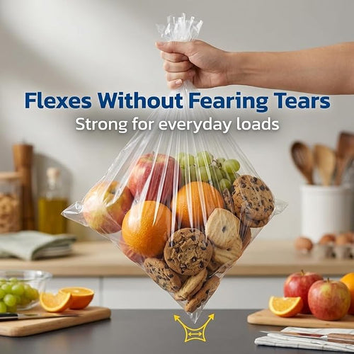 1 Gallon Storage Bags with Twist Ties, 300 Count - Clear Plastic Food Storage Bags for Sandwiches, Snacks, Fruit, Produce & Freezer (Pack of 3) - Image 2