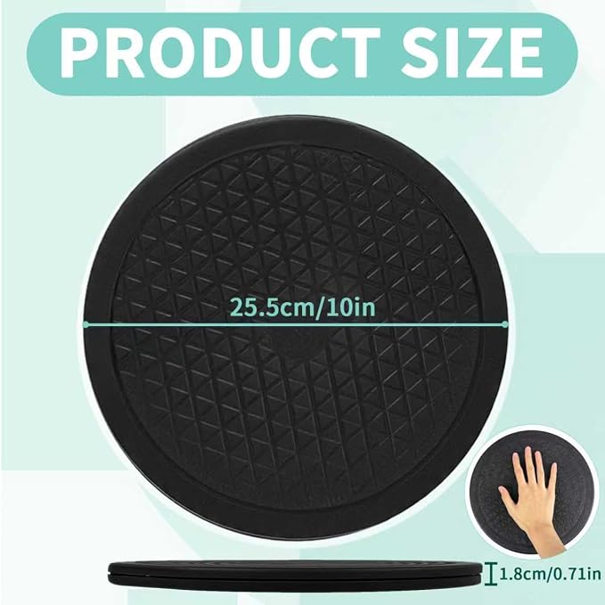 10 Inch Heavy Duty Rotating Swivel Stand, 360° Rotation with Steel Ball Bearings for Plants, Monitors, Crafts, Model Bases & TVs - Image 3