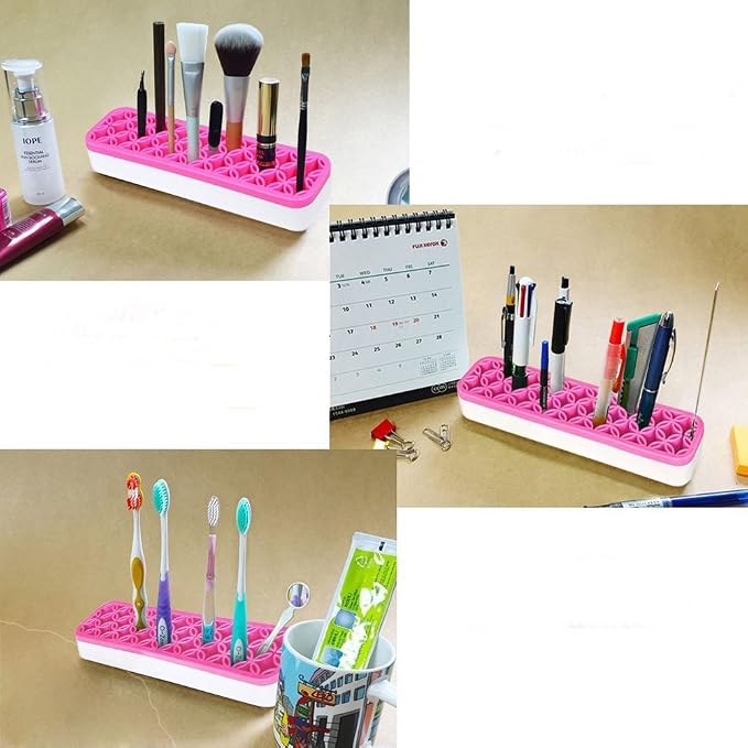 Desktop Organizers ,Cosmetic Storage Box& Desktop Storage Box Pink - Image 7