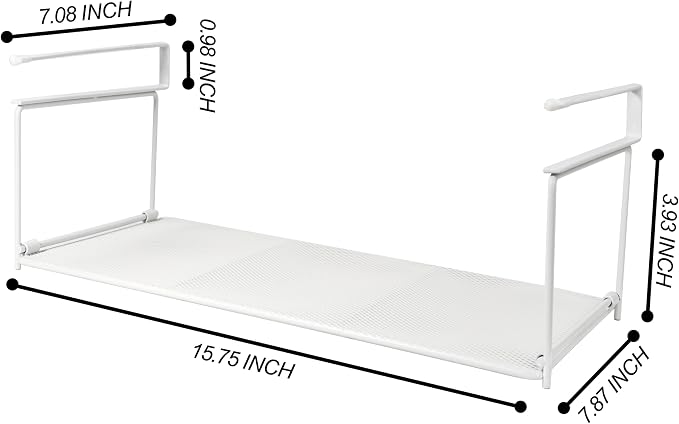 EHKIT Foil and Plastic Wrap Organizer Holder Foldable Under Cabinet Shelf Kitchen Pantry Desk Hanging Storage Rack (White) - Image 2