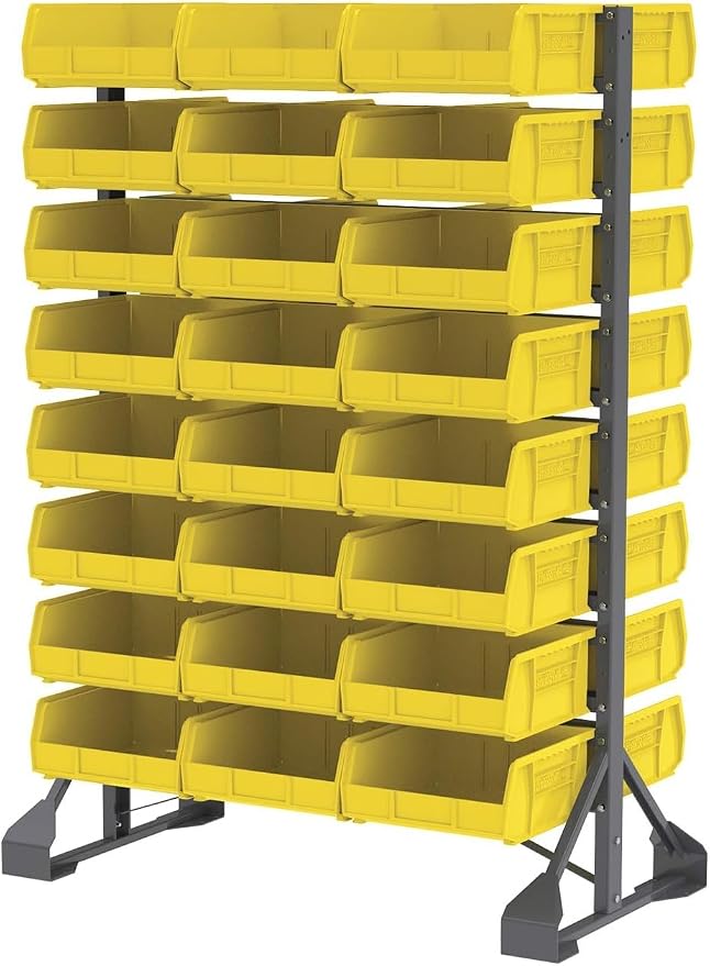 Akro-Mils 30235 AkroBins Plastic Storage Bins, 11"x11"x5", Yellow, 6-Pack | Space-Saving Stackable Bins for Garage, Pantry, Craft Organization - Image 10