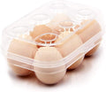 JAMOR 6 Grid Egg Storage Box Refrigerator Crisper Egg Protection Box Portable Egg Carriage Container For Camping Picnic Essential (White) by JAMOR