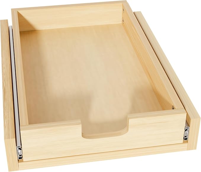 Pullout Cabinet Organizer, 14''W×21''D×3''H Slide Out Shelves for Kitchen Cabinets, Pull out Drawers for Kitchen Cabinets, Pantry, Bathroom, & Storage Organization by GREHITK