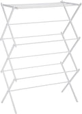Amazon Basics Foldable Portable Clothes Drying Rack for Indoor Air Drying, Collapsible Design, 14.5" D x 29.5" W x 41.8" H, White by AmazonBasics