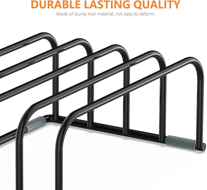 Cutting Board Storage Rack, Compact Cutting Board Organizer, Chopping Board Storage Stand Rack, Bakeware & Cookie Pan Sheets Organizer (1.0 Inch Width Slots) - Image 3