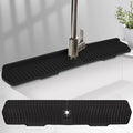 Kitchen Sink Splash Guard 29.7 X 5.7 In, Large Size Kitchen Sink Splash Guard, Silicone Sink Faucet Drying Mat, Faucet Mat Splash Catcher, Multipurpose For Kitchen Sink, Bathroom (Black) by Unknown